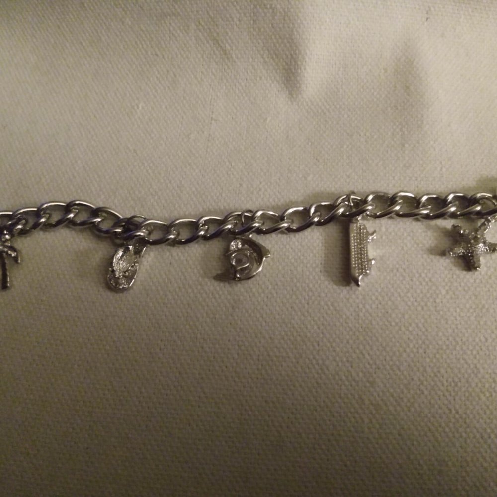 Nautical Beach Theme Charm Bracelet Toggle Closur… - image 2